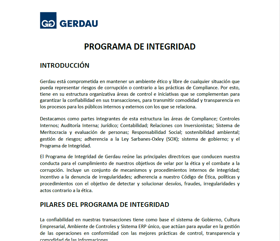 Codigo Etica Gerdau